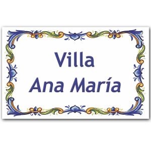 Azulejo personalizado con cenefa típica valenciana 25x40 cm