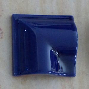 Azulejo Angulo moldura azul cobalto 5x5 cm