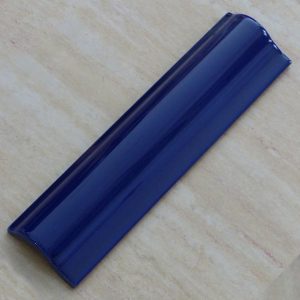 Azulejo Moldura azul cobalto 5x20 cm