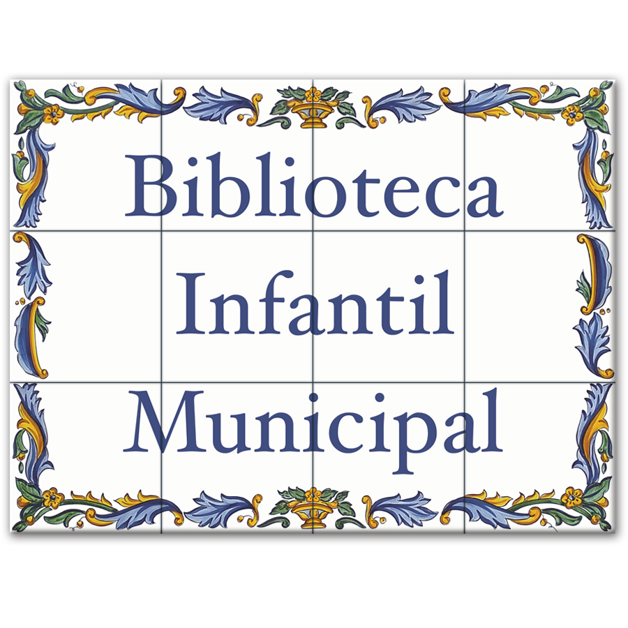 Letrero Biblioteca Infantil Cenefa «Pintada» - Decoracer